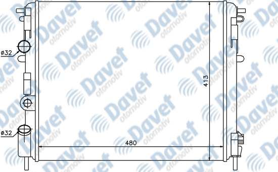 DEN DRM23100 Su Radyatörü Radyatör Komple (Modül Rad+Con) Clio Iii / Modus